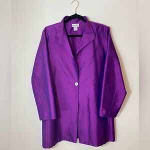 Mariko Silk Jacket in Dark Magenta Size L